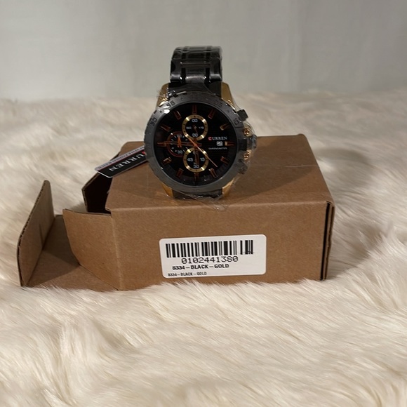 Curren Men Stainless Steel Chronograph Quartz Watch. Color Black/Gold. - Picture 11 of 11